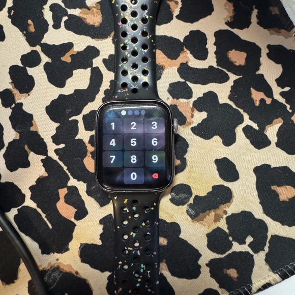 Black Smartwatch with Perforated Band